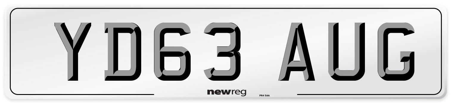 YD63 AUG Number Plate from New Reg